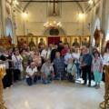 Cordial welcome of Spartan pilgrims by Metropolitan Job of Pisidia at the Church of Saint Alypios